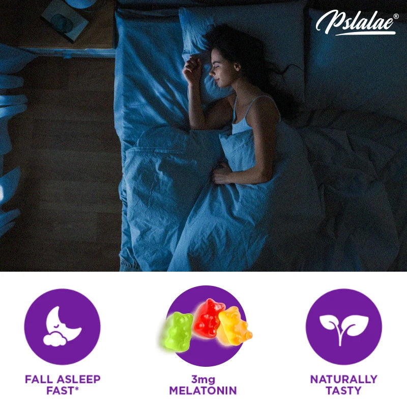 Sleep Gummies with Melatonin - L-Theanine Formula for Stress Relief, Rapid Sleep Aid, and Enhanced Sleep Quality