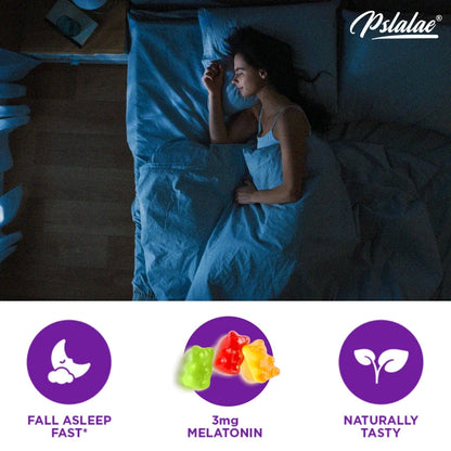 Sleep Gummies with Melatonin - L-Theanine Formula for Stress Relief, Rapid Sleep Aid, and Enhanced Sleep Quality