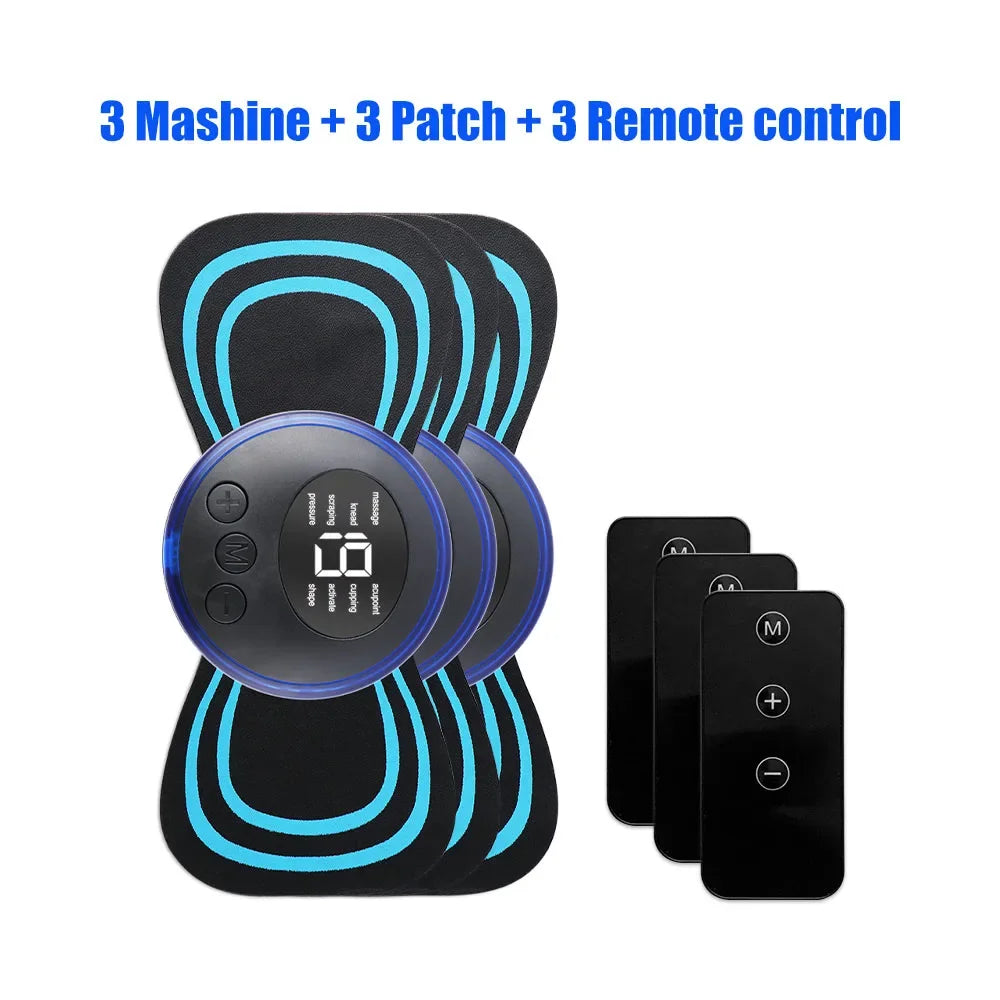 EMS Cervical Spine Massager - Electric Neck Massager with Mini Low Pulse Relaxation Pads for Back, Arms & Legs