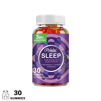 Sleep Gummies with Melatonin - L-Theanine Formula for Stress Relief, Rapid Sleep Aid, and Enhanced Sleep Quality