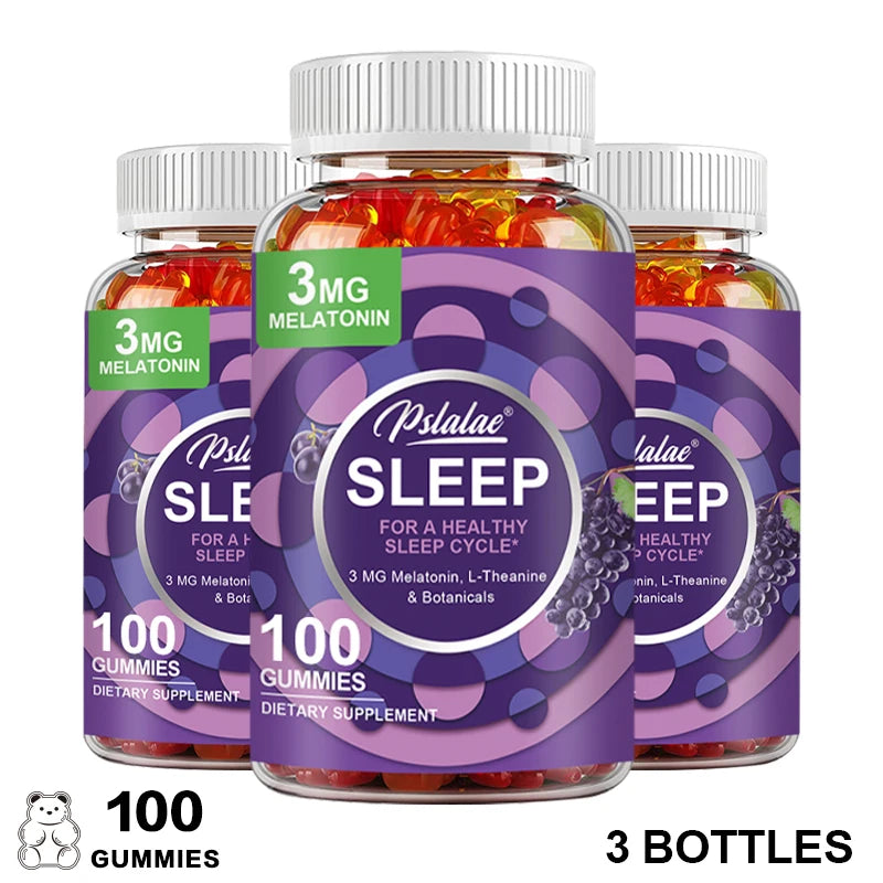 Sleep Gummies with Melatonin - L-Theanine Formula for Stress Relief, Rapid Sleep Aid, and Enhanced Sleep Quality