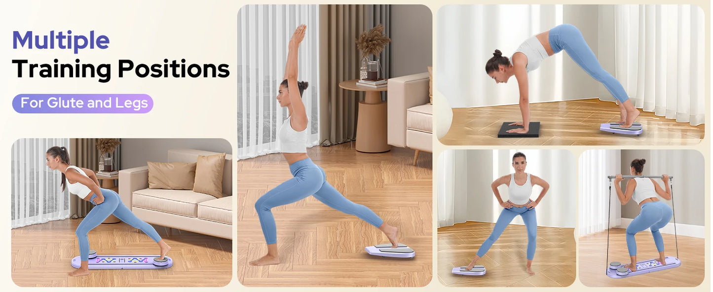 Foldable Pilates Reformer Set 7 in 1 Multi-Purpose pilates equipment  Rayspace Portable Ab Core Trainer Pilates Board
