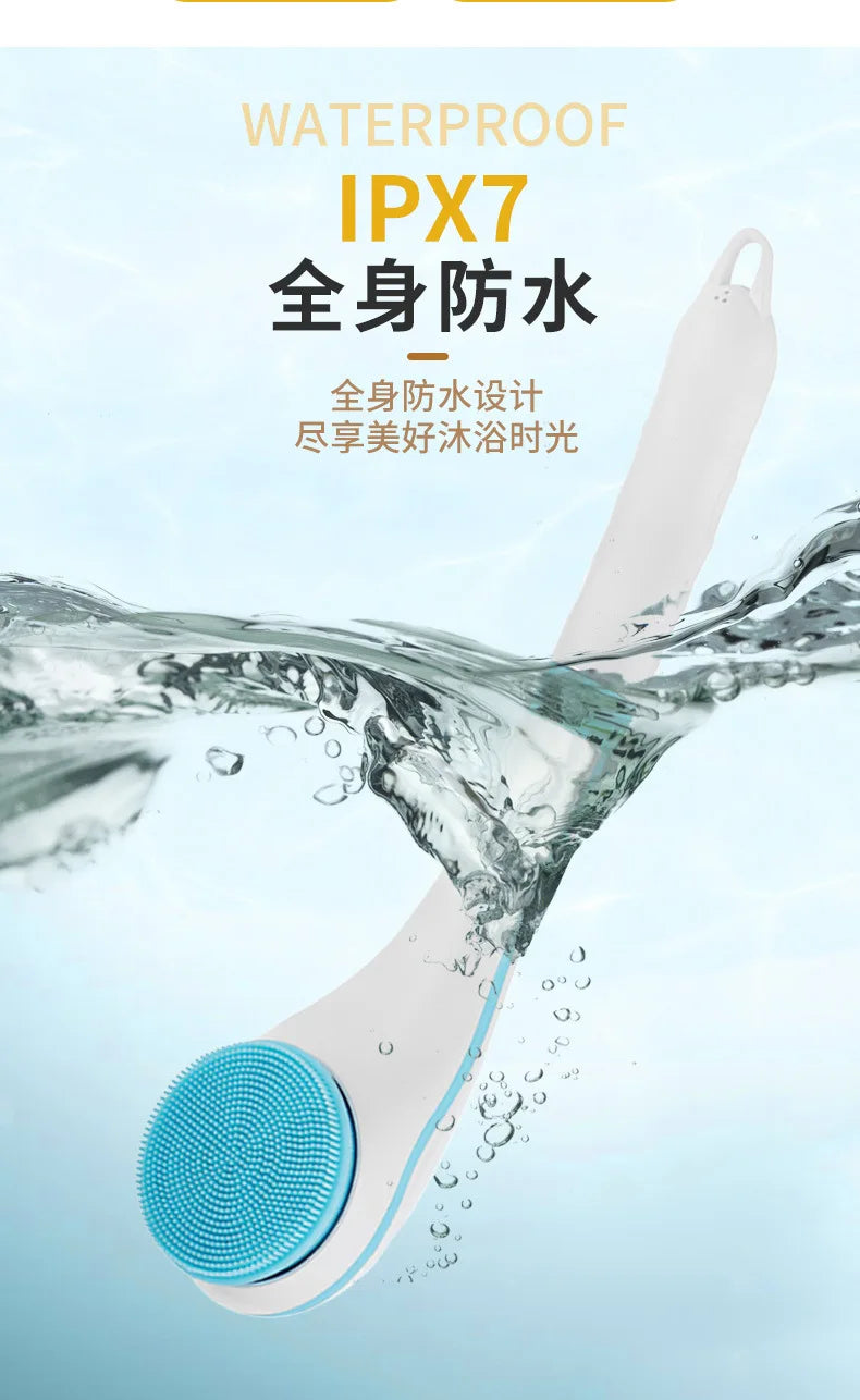 Multifunctional Electric Bath Brush Electric Bath Rubbing Instrument Automatic Waterproof Bath Rubbing Brush With 5 Brush Heads