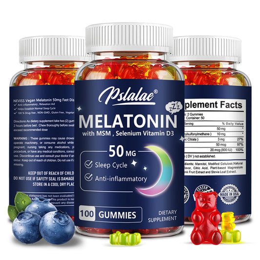 Melatonin Gummies for Sleep Support - 50mg for Enhanced Sleep, Stress Relief, and Vitality Boost