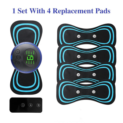 EMS Cervical Spine Massager - Electric Neck Massager with Mini Low Pulse Relaxation Pads for Back, Arms & Legs