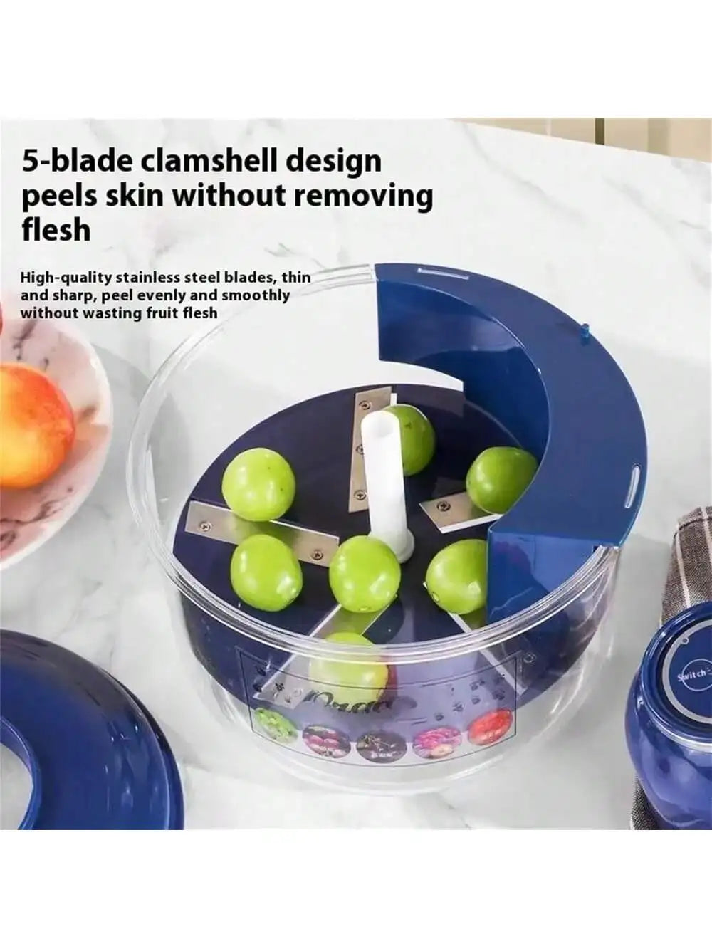 Automatic Electric Peeler for Grapes, Tomatoes & Garlic, Rechargeable Portable Kitchen Tool