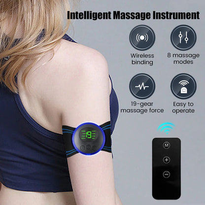 EMS Cervical Spine Massager - Electric Neck Massager with Mini Low Pulse Relaxation Pads for Back, Arms & Legs