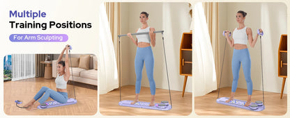 Foldable Pilates Reformer Set 7 in 1 Multi-Purpose pilates equipment  Rayspace Portable Ab Core Trainer Pilates Board