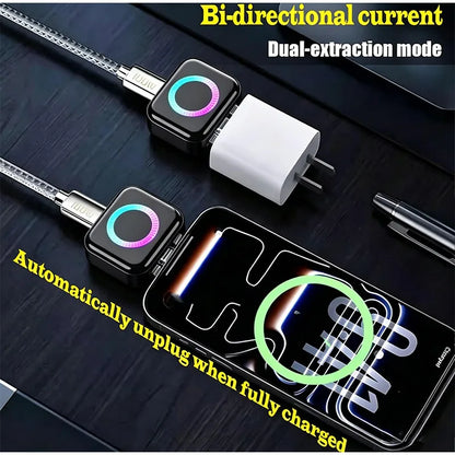 Smart Auto Stop Charging Adapter with Protective Memory Silicone Padding 140w Fast Charging Station Battery Protection Adapter