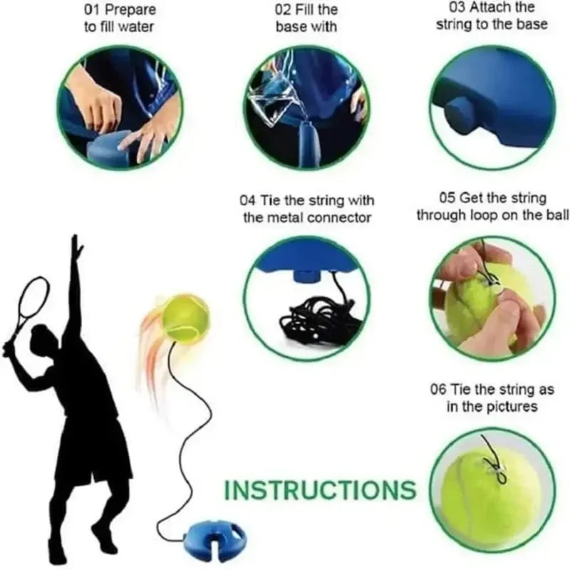 Tennis Training Rebound Balls with Elastic for Enhanced Indoor and Outdoor Skill Development
