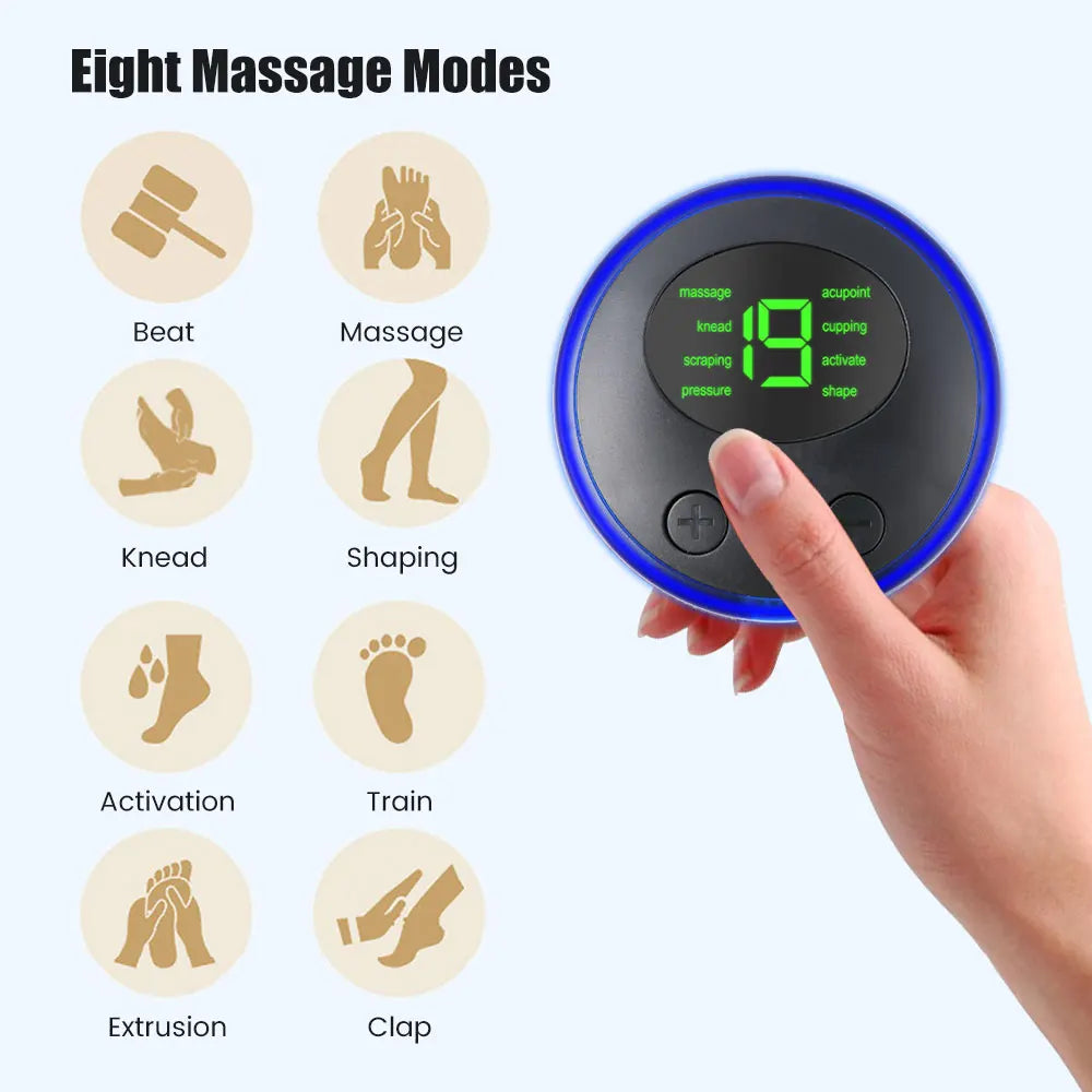 EMS Cervical Spine Massager - Electric Neck Massager with Mini Low Pulse Relaxation Pads for Back, Arms & Legs