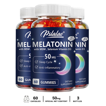 Melatonin Gummies for Sleep Support - 50mg for Enhanced Sleep, Stress Relief, and Vitality Boost