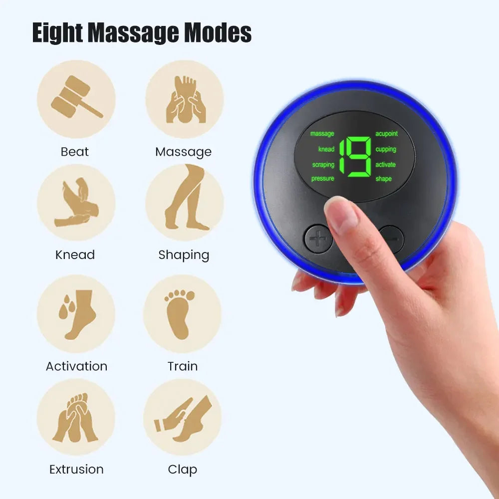 EMS Cervical Spine Massager - Electric Neck Massager with Mini Low Pulse Relaxation Pads for Back, Arms & Legs
