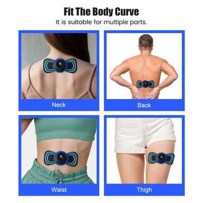 EMS Cervical Spine Massager - Electric Neck Massager with Mini Low Pulse Relaxation Pads for Back, Arms & Legs