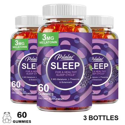Sleep Gummies with Melatonin - L-Theanine Formula for Stress Relief, Rapid Sleep Aid, and Enhanced Sleep Quality