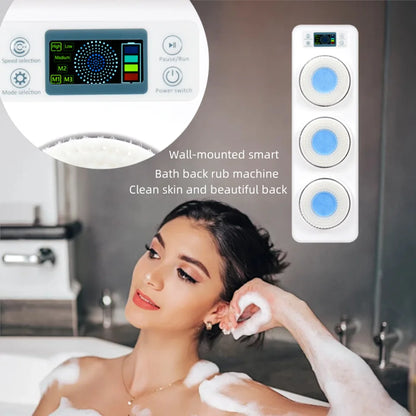 Electric Bath Brushing Machine - 110V-220V Fully Automatic Wall-Mounted Back Bath Brush
