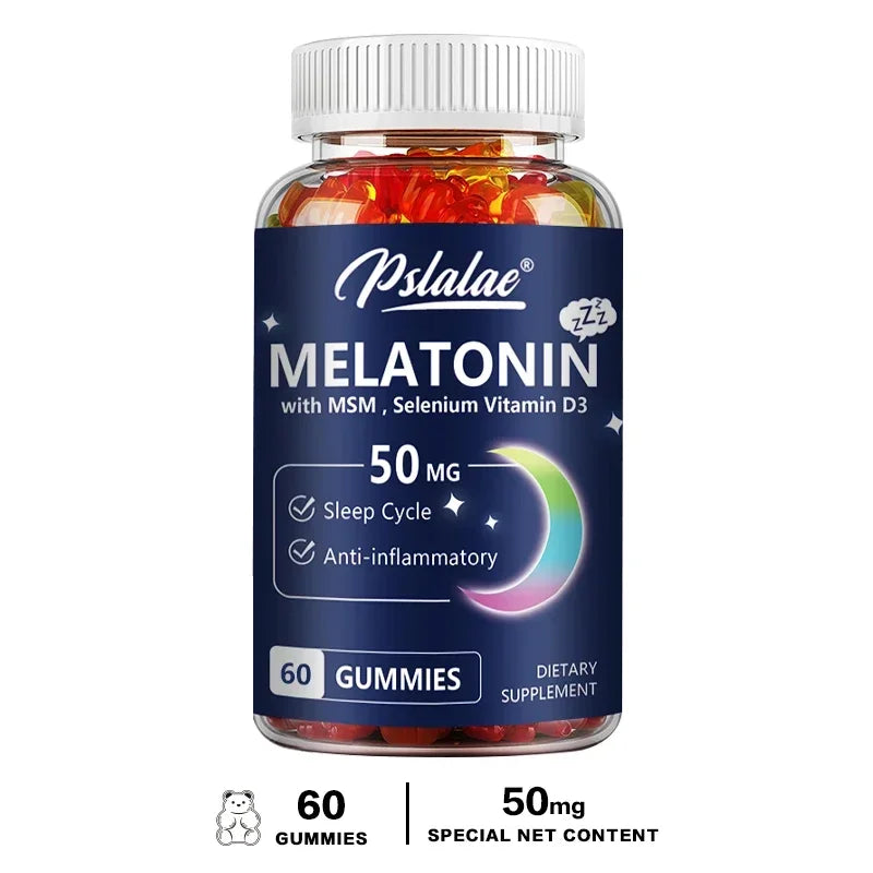 Melatonin Gummies for Sleep Support - 50mg for Enhanced Sleep, Stress Relief, and Vitality Boost