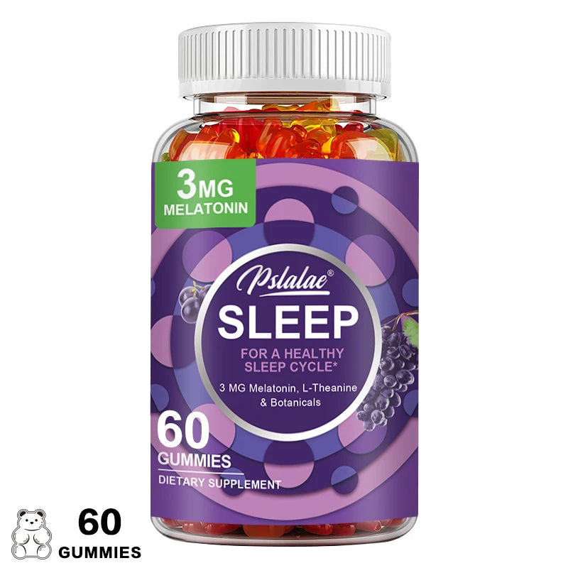 Sleep Gummies with Melatonin - L-Theanine Formula for Stress Relief, Rapid Sleep Aid, and Enhanced Sleep Quality
