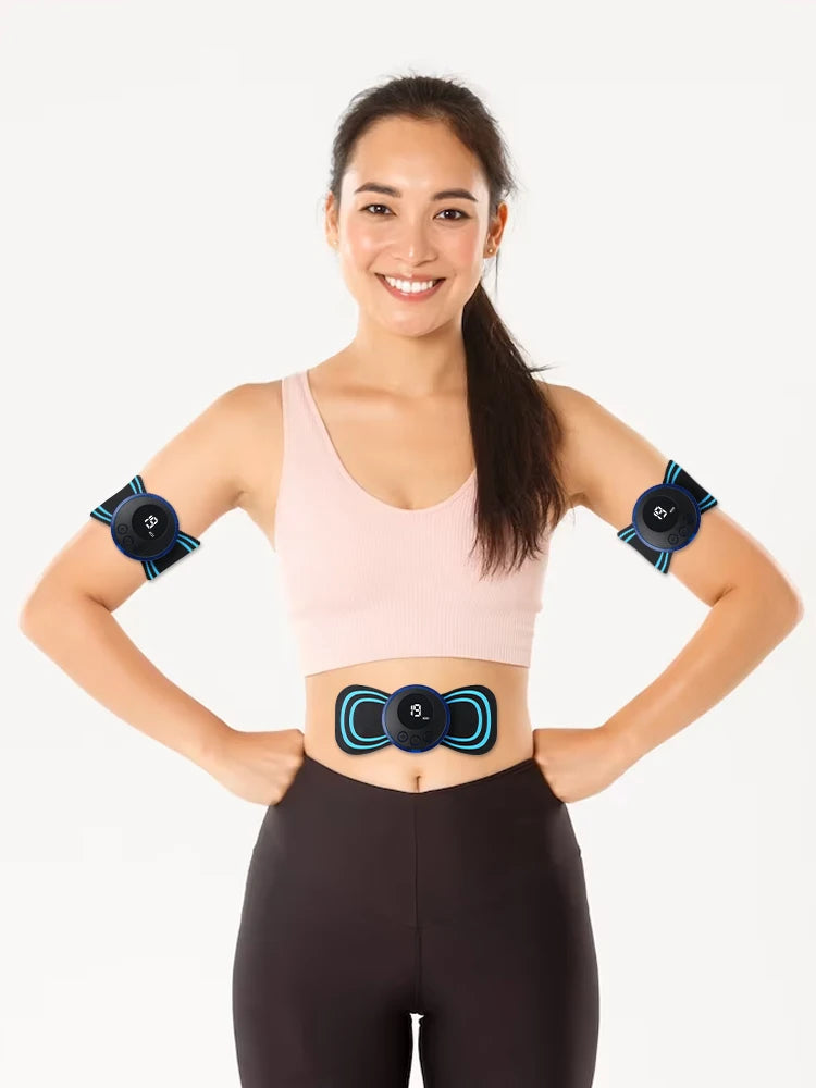 EMS Cervical Spine Massager - Electric Neck Massager with Mini Low Pulse Relaxation Pads for Back, Arms & Legs