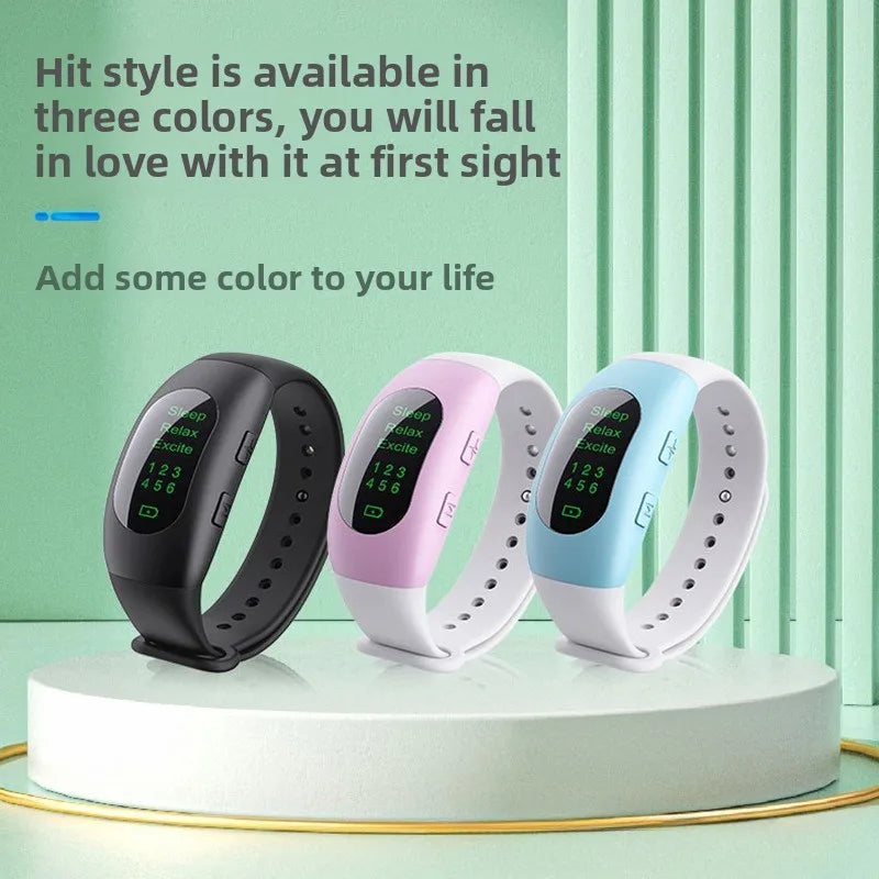 Wearable Sleep Support Device – Adjustable Wristband for Home Use with Bio-Soothing & Sleep Cycle Tracking
