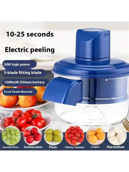 Automatic Electric Peeler for Grapes, Tomatoes & Garlic, Rechargeable Portable Kitchen Tool