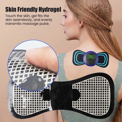 EMS Cervical Spine Massager - Electric Neck Massager with Mini Low Pulse Relaxation Pads for Back, Arms & Legs