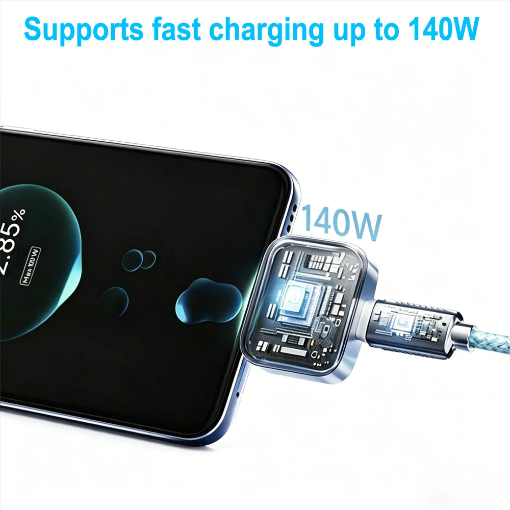 1PC Smart Type-C Charging Adapter,Auto Cut Off When Fully Charged,Universal Separator Charger Overnight Unattended Safe Charging