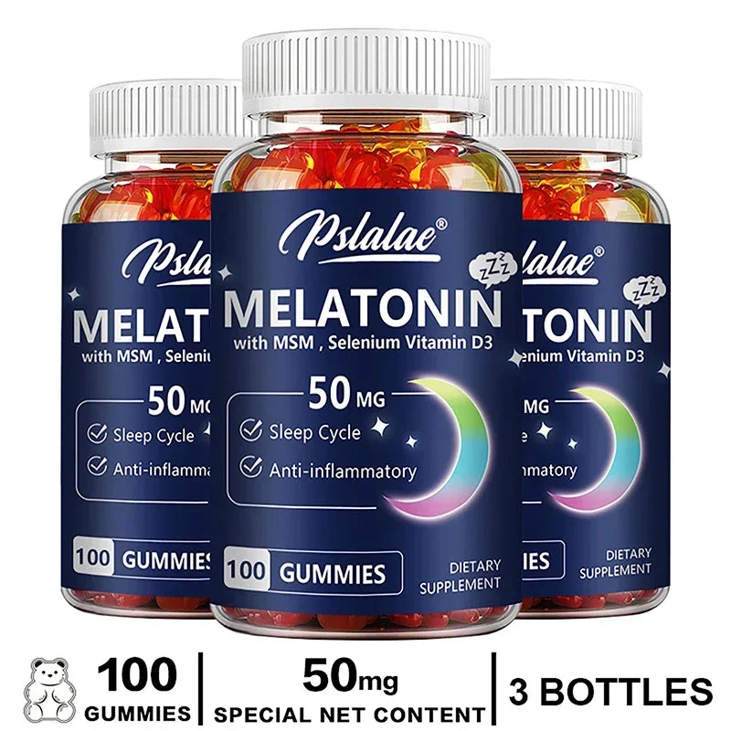 Melatonin Gummies for Sleep Support - 50mg for Enhanced Sleep, Stress Relief, and Vitality Boost