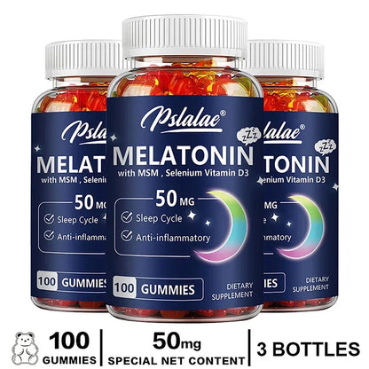 Melatonin Gummies for Sleep Support - 50mg for Enhanced Sleep, Stress Relief, and Vitality Boost