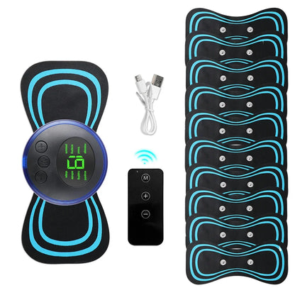 EMS Cervical Spine Massager - Electric Neck Massager with Mini Low Pulse Relaxation Pads for Back, Arms & Legs